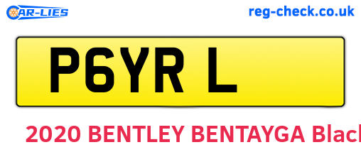 P6YRL are the vehicle registration plates.