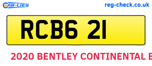 RCB621 are the vehicle registration plates.