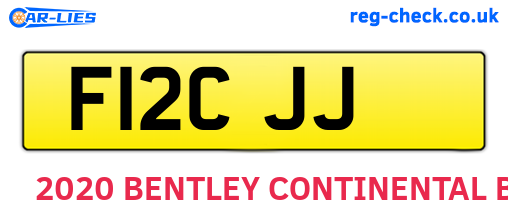 F12CJJ are the vehicle registration plates.