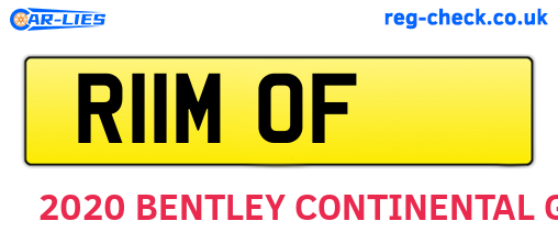 R11MOF are the vehicle registration plates.