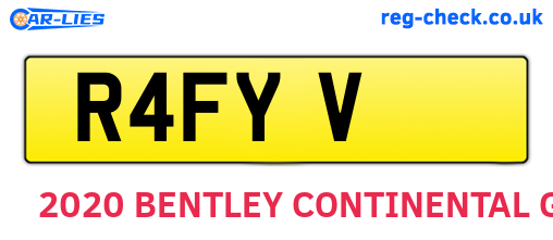 R4FYV are the vehicle registration plates.