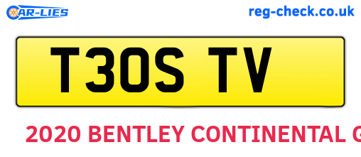 T30STV are the vehicle registration plates.
