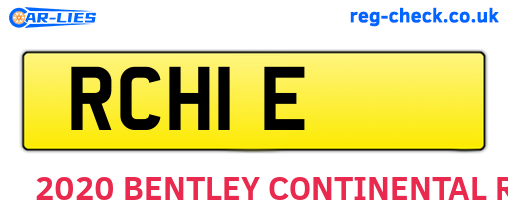 RCH1E are the vehicle registration plates.