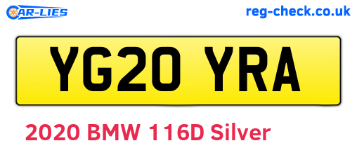 YG20YRA are the vehicle registration plates.
