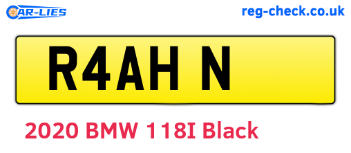 R4AHN are the vehicle registration plates.