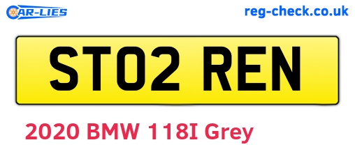 ST02REN are the vehicle registration plates.