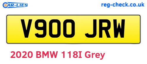 V900JRW are the vehicle registration plates.