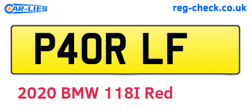 P40RLF are the vehicle registration plates.