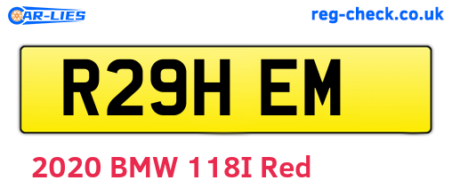 R29HEM are the vehicle registration plates.