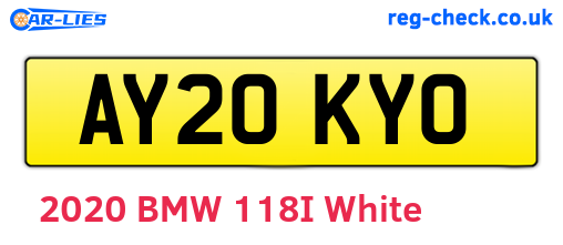 AY20KYO are the vehicle registration plates.