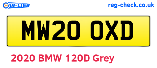 MW20OXD are the vehicle registration plates.