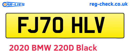 FJ70HLV are the vehicle registration plates.