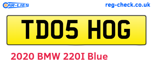 TD05HOG are the vehicle registration plates.