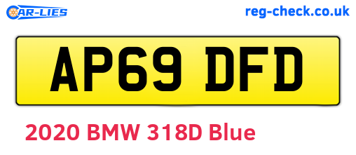 AP69DFD are the vehicle registration plates.