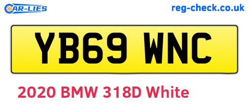 YB69WNC are the vehicle registration plates.