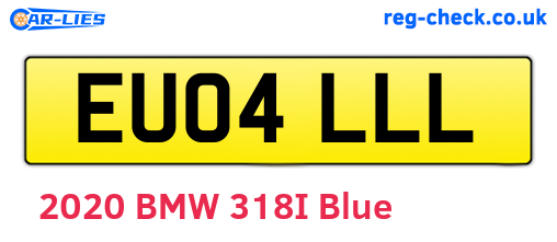 EU04LLL are the vehicle registration plates.