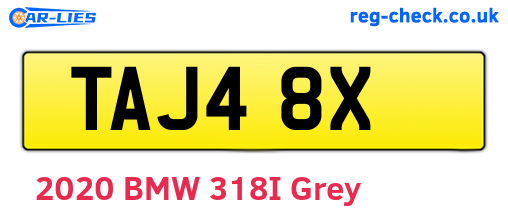 TAJ48X are the vehicle registration plates.