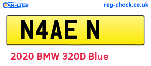 N4AEN are the vehicle registration plates.
