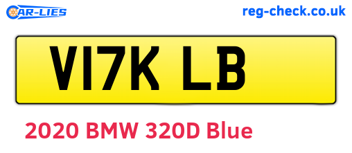 V17KLB are the vehicle registration plates.