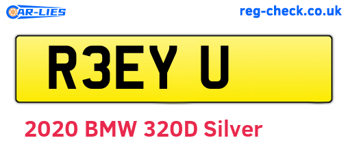 R3EYU are the vehicle registration plates.