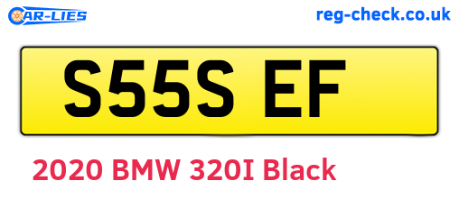 S55SEF are the vehicle registration plates.