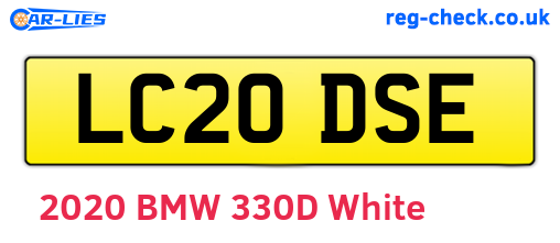 LC20DSE are the vehicle registration plates.