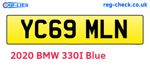 YC69MLN are the vehicle registration plates.