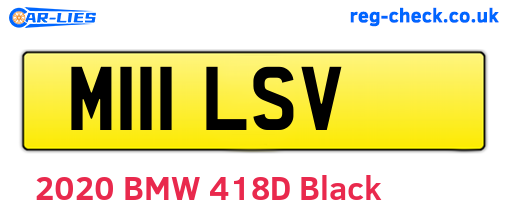 M111LSV are the vehicle registration plates.