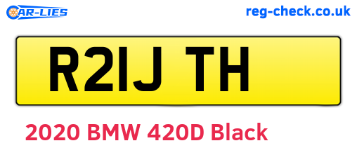 R21JTH are the vehicle registration plates.