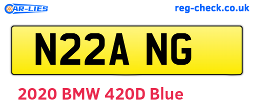 N22ANG are the vehicle registration plates.