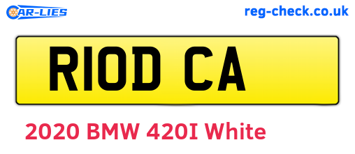 R10DCA are the vehicle registration plates.