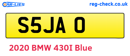S5JAO are the vehicle registration plates.