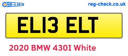 EL13ELT are the vehicle registration plates.
