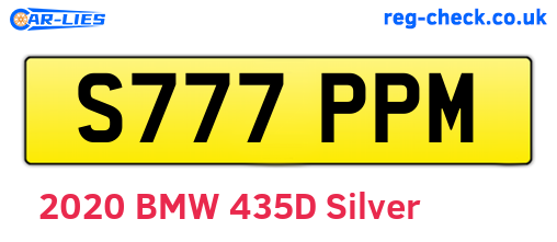 S777PPM are the vehicle registration plates.