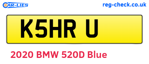 K5HRU are the vehicle registration plates.
