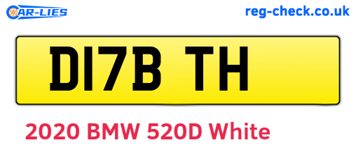 D17BTH are the vehicle registration plates.
