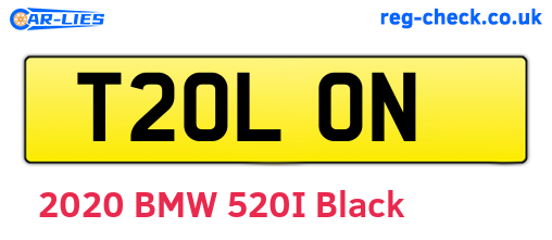 T20LON are the vehicle registration plates.