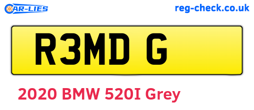 R3MDG are the vehicle registration plates.