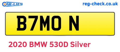 B7MON are the vehicle registration plates.