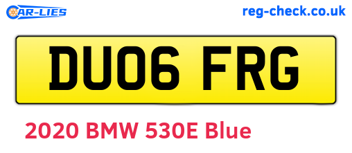 DU06FRG are the vehicle registration plates.