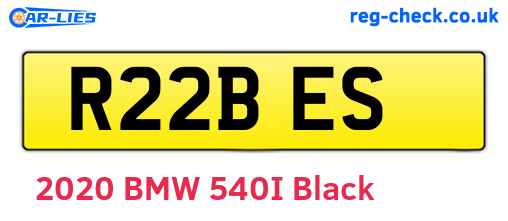 R22BES are the vehicle registration plates.
