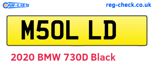 M50LLD are the vehicle registration plates.