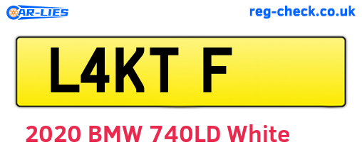 L4KTF are the vehicle registration plates.