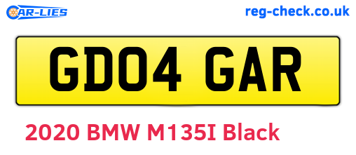 GD04GAR are the vehicle registration plates.