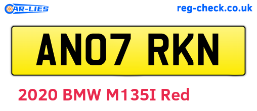 AN07RKN are the vehicle registration plates.