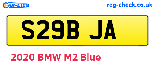 S29BJA are the vehicle registration plates.