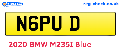N6PUD are the vehicle registration plates.