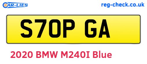 S70PGA are the vehicle registration plates.