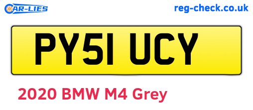 PY51UCY are the vehicle registration plates.