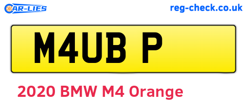 M4UBP are the vehicle registration plates.